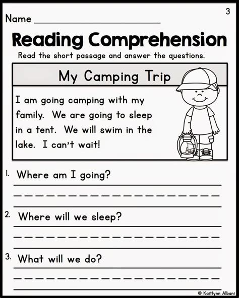 reading worksheets  kindergarten