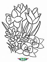Coloriage Printemps Fleurs Gratuitement sketch template