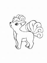 Coloring Vulpix Pages Printable Recommended sketch template