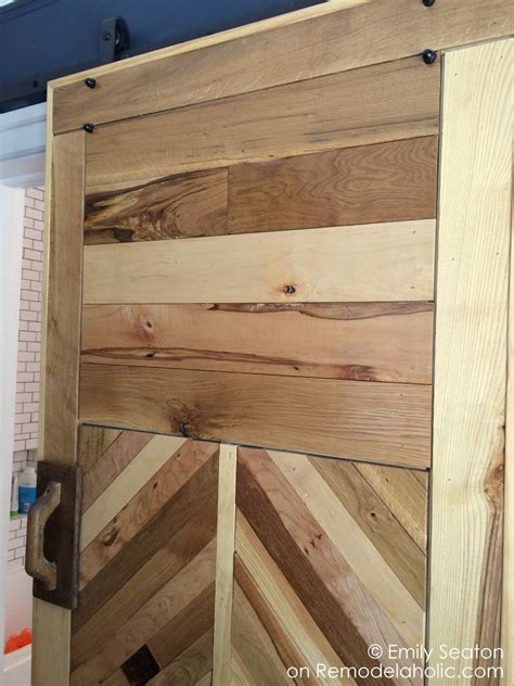 remodelaholic   build  wood chevron barn door