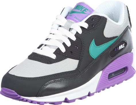 nike air max  youth gs shoes black purple grey