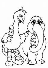 Coloring Sesame Street Pages Bird Big Ice Cream Color Printable Snuffy Mammoth Kids Eating Colorluna Print Characters Rocks Realistic Football sketch template