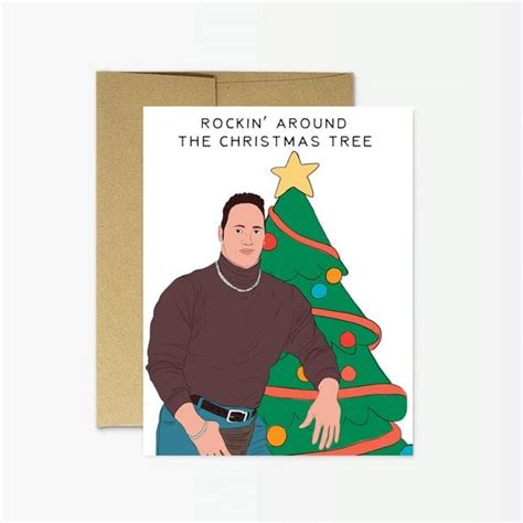 rockin around the christmas tree christmas card funny
