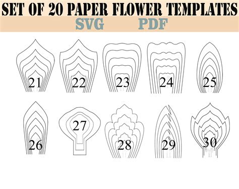 paper flower templates