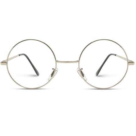 charley circle glasses clear lens round metal frame wearme pro