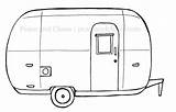 Airstream Clipart Caravan Camper Vintage Digital Instant Color Clipground Google Ca sketch template
