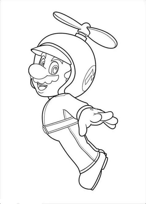 mario printable coloring page