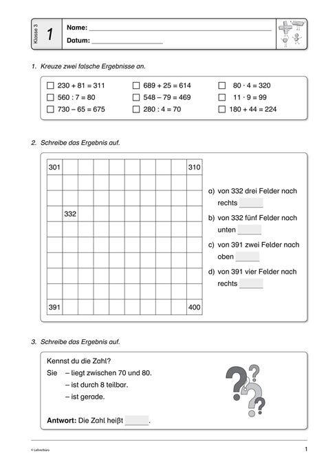 grundschule unterrichtsmaterial mathematik lernstand