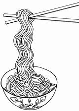 Noodles sketch template