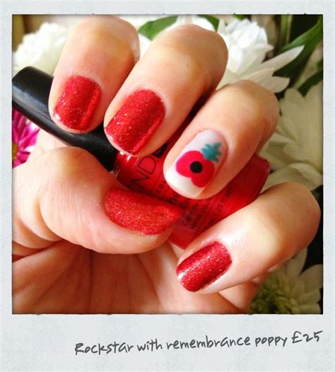 remembrance day poppy nails fun nails nail art nails inspiration