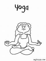 Yoga Coloring Pages Kids Printable Template Pose Color Poses Getdrawings Getcolorings Popular Books sketch template