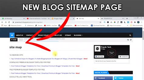 create  sitemap   blogger blog  website  prawin tech