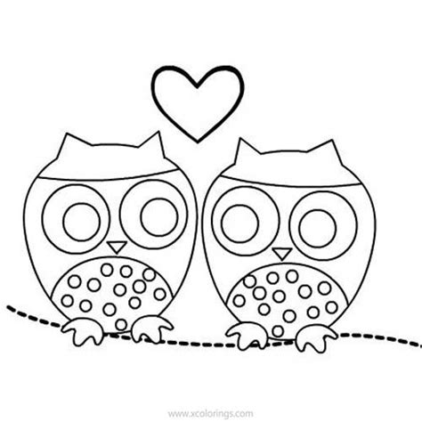 valentines day coloring pages owls xcoloringscom