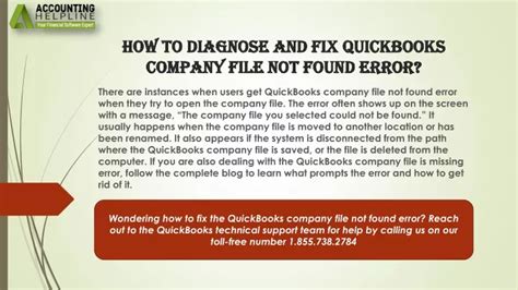 Ppt Simple Methods To Instantly Fix Quickbooks Company File Not Found