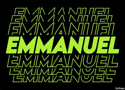 emmanuel text effect  logo design