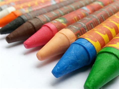 wax crayons  stock photo public domain pictures