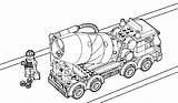 Cement Truck Coloring Lego Pages Getdrawings Getcolorings Color sketch template