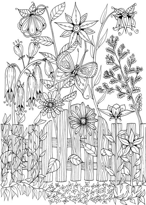 garden colouring pages  adults barry morrises coloring pages