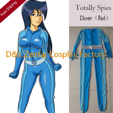free shipping dhl sexy women totally spies costume britney blue lycra