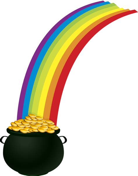 Pot Of Gold Rainbow Openclipart