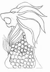 Merlion Template Coloring Colouring sketch template