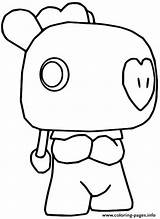 Coloring Mang Bt21 Pop Funko Pages Printable sketch template