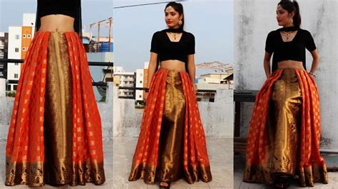 wear saree  skirt  hindi prefect single silk saree skirt
