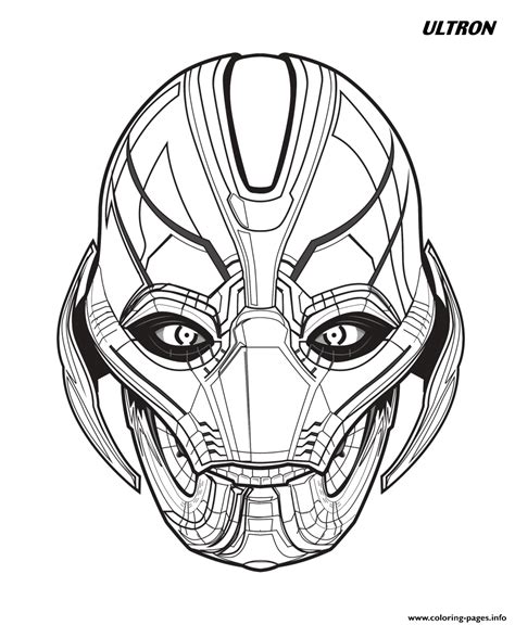 ultron avengers marvel coloring page printable