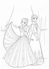 Elsa Anna Coloring Pages Print Girls sketch template