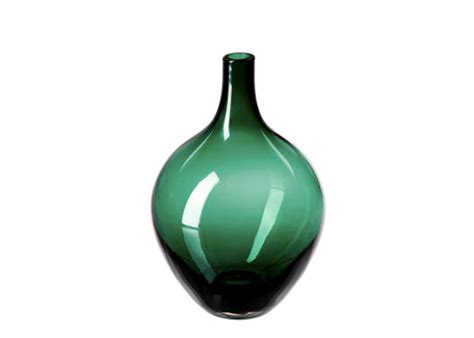 Dark Green Glass Vase Lily And Cane