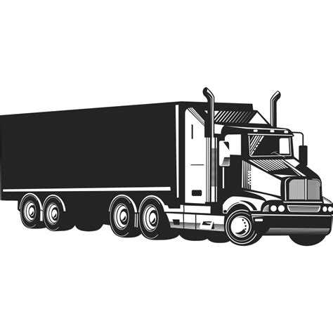 tractor trailer outline clipart png   cliparts  images