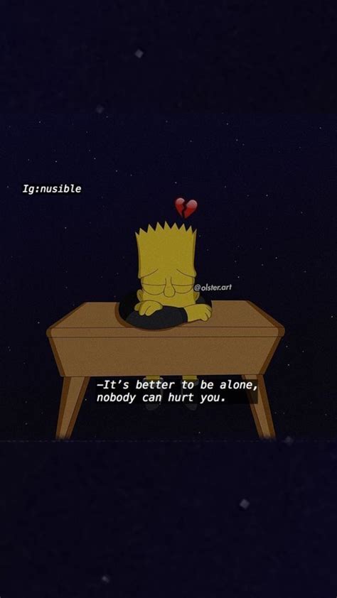 Broken Hearted Iphone Simpsons Sad Aesthetic Wallpaper