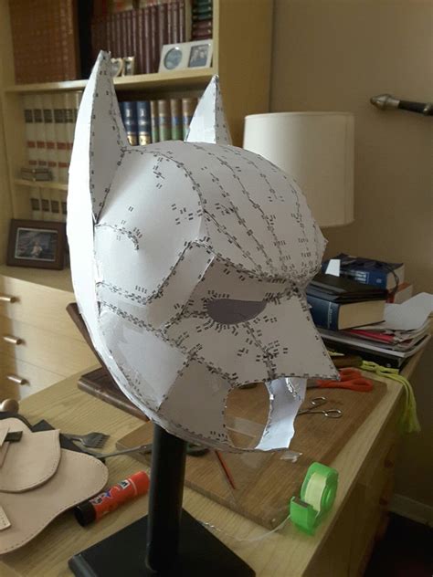 step  mask batman cardboard costume cardboard model