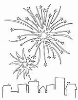 Rakete Fireworks sketch template