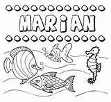 Marian Nombres Colorear sketch template