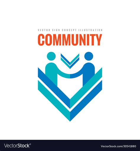 community partnership business logo royalty  vector