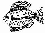 Aboriginal Animals Fish Australian Pixshark Line sketch template
