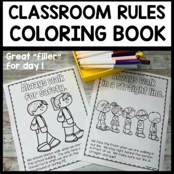 classroom rules coloring book  shanon juneau ocd  elementary