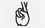 Fingers Crossed Pinclipart sketch template