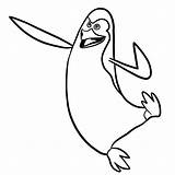 Kowalski Pingwin Madagascar Druku Kolorowanka Penguins Pokoloruj Drukowanka Sketchok sketch template