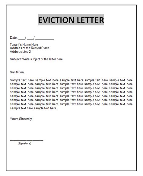 eviction notice templates   ms word apple pages
