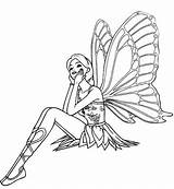 Coloring Pages Fairy Printable Barbie Fae sketch template