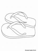 Mewarnai Kaki Alas Sandal Jepit Sepatu sketch template