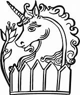 Unicorn Coloring Pages Mystical Clipart Creatures Mythical Cute Creature sketch template