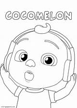 Cocomelon Coloring Headphones Dibujos Coloringonly Yoyo sketch template