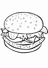 Burger Hamburger Kolorowanka Druku Colouring Indiaparenting Malowankę Wydrukuj Drukowania sketch template