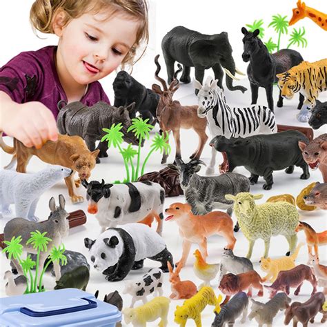 pcs genuine wild jungle zoo farm animal series jaguar collectible model kids toy children