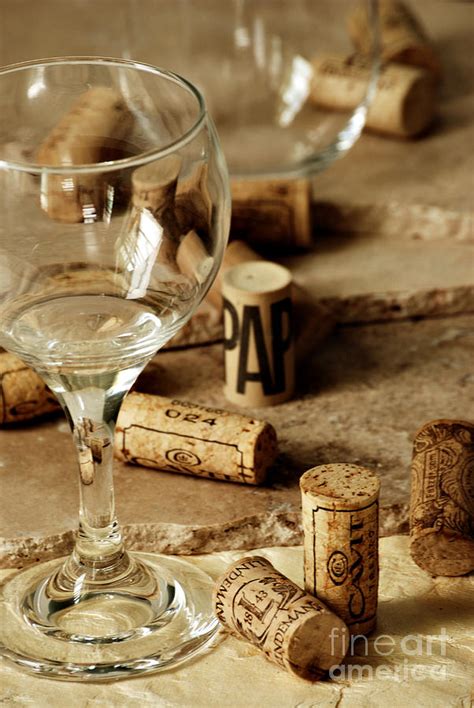 Wine Glass And Corks Photograph By Hd Connelly Fine Art America