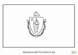 Massachusetts Flag Coloring Pages State Printable Drawing Clip Popular Library Coloringhome sketch template
