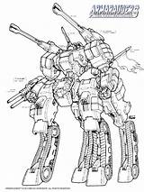 Coloring Mech sketch template